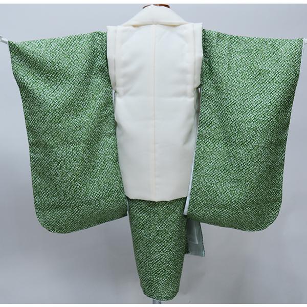 七五三 三歳 男児 被布着物セット 疋田鹿の子柄 被布に刺繍入り