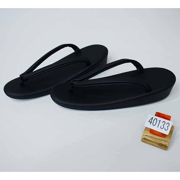 草履バッグセット 喪服用 日本製 黒地 24.5cm Lサイズ 適合足サイズ23 
