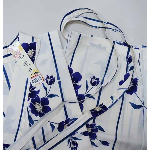 二部式 浴衣 単品 女性用 セパレート フリーサイズ 綿 白地 NO40528 セパレート浴衣 浴衣セパレート 浴衣 二部式 女性浴衣 セパレート