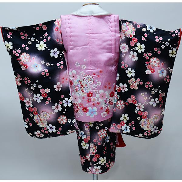 七五三 三歳 女児 被布着物セット 正絹 花うさぎ 百花繚乱 3歳 3才