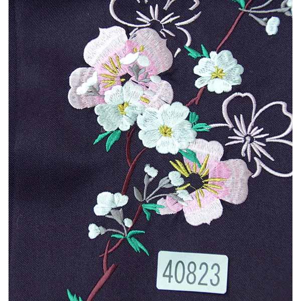 袴 単品 紐裏花刺繍柄 白無地 椿 袴丈87,91,95cm NO35200 【公式通販】