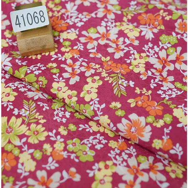二尺袖着物袴セット ジュニア用 150cmサイズ 百花繚乱 赤地 袴変更可能  