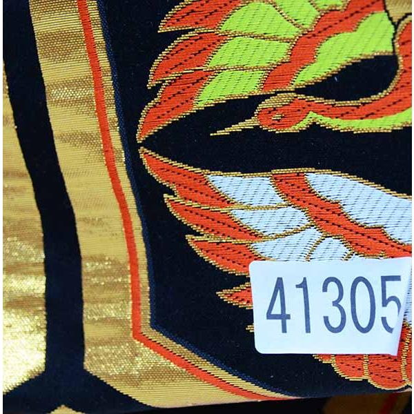 七五三　帯　七歳　金糸 七五三 七歳 正絹 結び帯 女児 女の子 作り帯 黒地 豪華 金糸入 七才 7