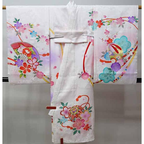 【絹100%表地】祝着　女の子　着物 お宮参り 産着 のしめ 女児 女の子 正絹 綸子地 日本製 豪華絢爛 金駒
