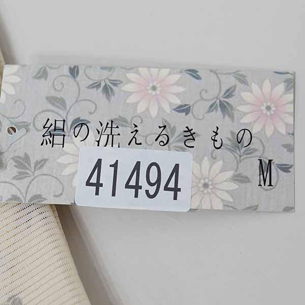 小紋 仕立て上がり 単品 絽 夏着物 洗える着物 Mサイズ うさぎ柄 アイボリー 小紋 仕立て上がり 単品 絽 夏着物 絽の洗える着物 Mサイズ