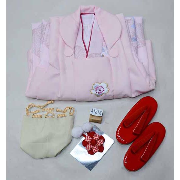 七五三 三歳 女児 被布着物フルセット 染め加工日本 被布に刺繍入り