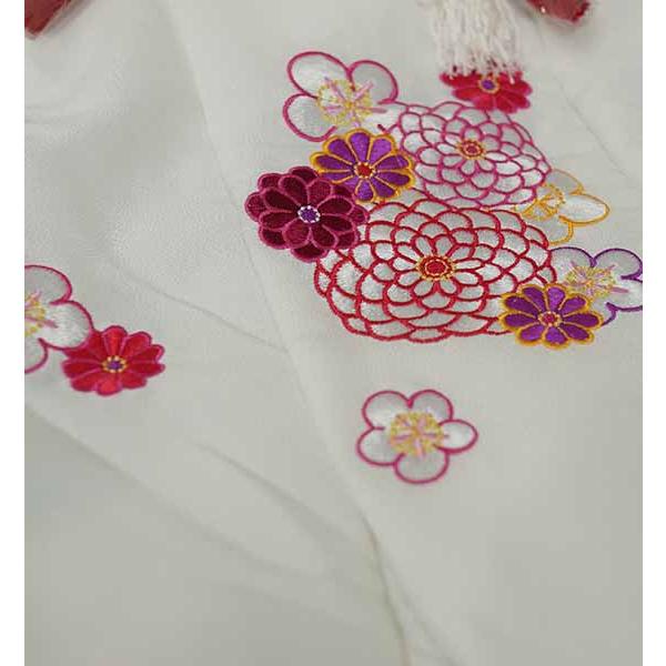 七五三 三歳 女児 被布着物フルセット 刺繍入り 水色×白色 お仕立て無料 七五三 三歳 女児 被布着物フルセット 被布に刺繍入り 伊達襟付き 水色