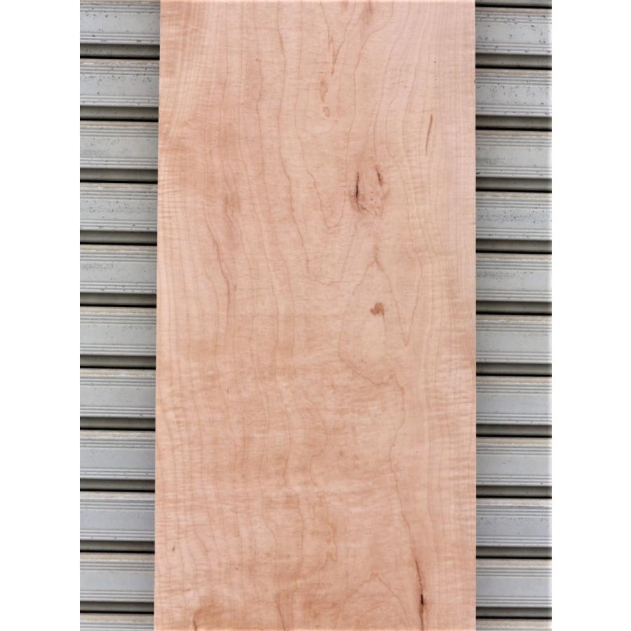 楓 カエデ 板（2652）1675×318×47 無垢板 縮み杢 プレナー加工品