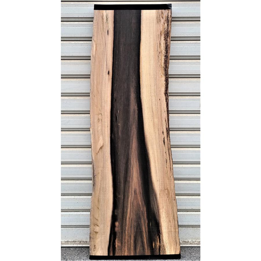 超高品質で人気の黒柿 クロガキ 板（3171）900×200〜310×32 両耳付き