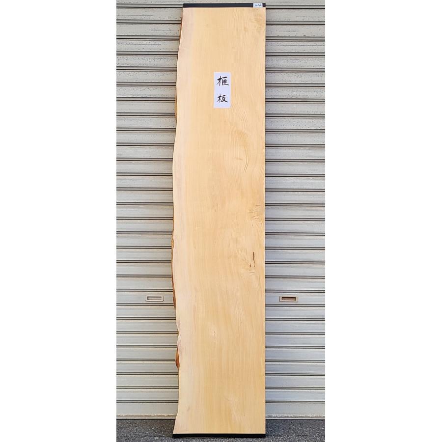 榧 カヤ（3256） 無垢板 1840×345〜392×40 片耳付き □売切り品□ 棚板