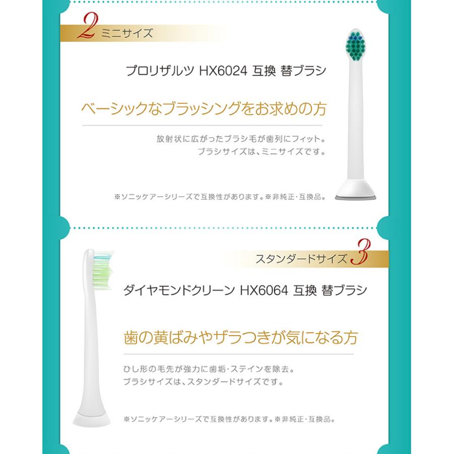 フィリップス ソニッケアー 電動歯ブラシ用 互換 替えブラシ HX6078