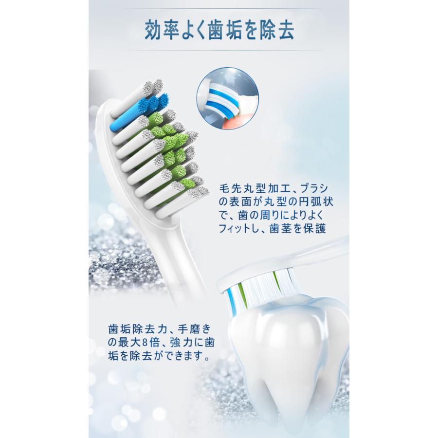 電動歯ブラシ フィリップス ソニッケアー ダイヤモンドクリーン 互換品 8本 フィリップス ソニッケアー用 互換替えブラシ HX6068/02 hx6064/01