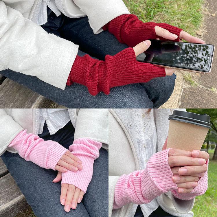 アームウォーマー カシミア 混 冬 防寒 おしゃれ ロング レディース ハンドウォーマー 萌え袖 アームカバー Ay 安いぜマート 通販 Yahoo ショッピング