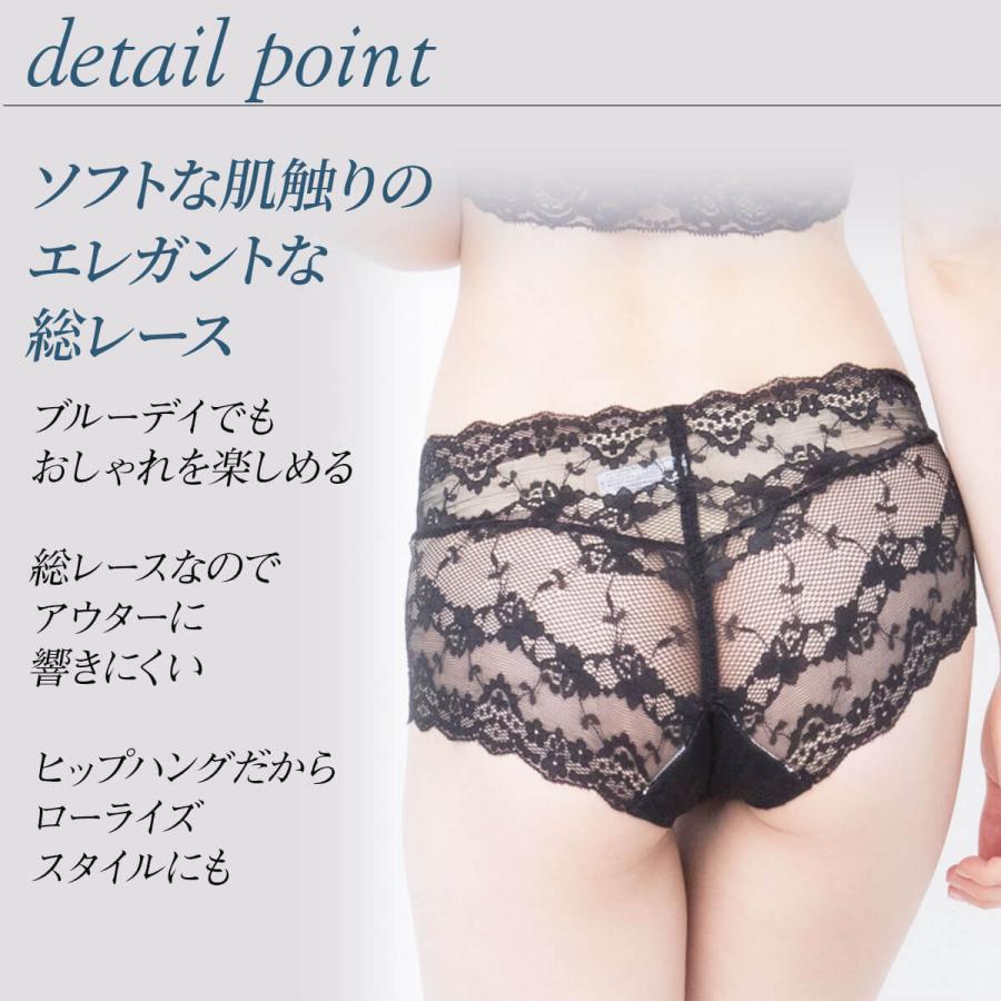 総レース サニタリーショーツ 生理用 パンツ フルレース はねつき 羽根