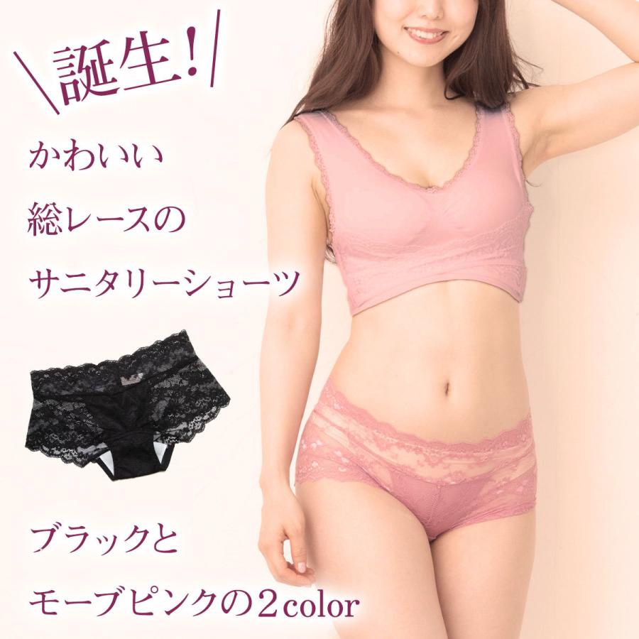 モモフル 通常 サニタリー レース ピンク M ブラックM 楽天市場】サニタリーショーツ レース 総レースサニタリー