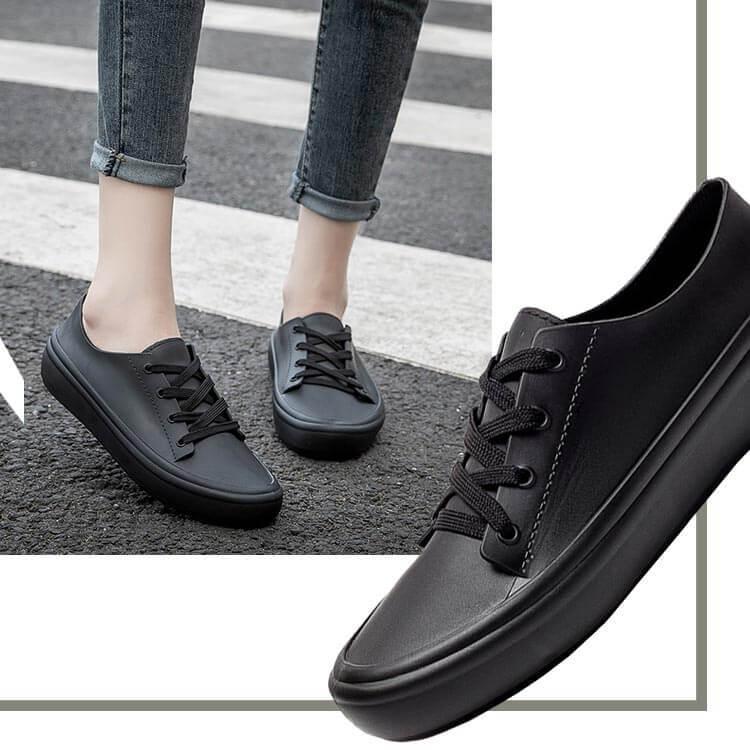 防水 濡れない レインスニーカー シューズタイプ レインシューズ レディース おしゃれ カジュアル ローカット 雨 雪 雨具 梅雨対策 通勤 通学 ガーデニング Fn 031 安いぜマート 通販 Yahoo ショッピング