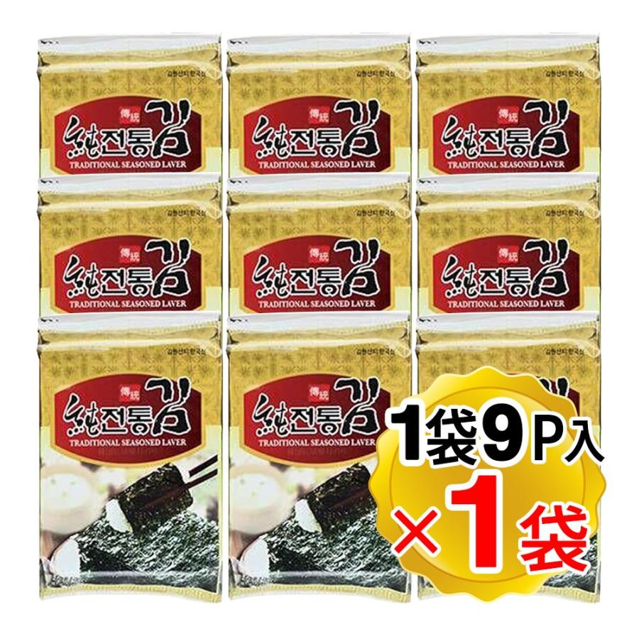 ソチョン 韓国海苔 伝統韓国のり 1袋（1P 8切8枚×9P入（板のり9枚分