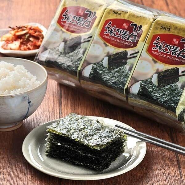 ソチョン 韓国海苔 伝統韓国のり 1袋（1P 8切8枚×9P入（板のり9枚分