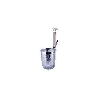 UK18-8 木柄 パンチング丸底 うどんてぼ (穴径2.2mm) S : 厨房用品