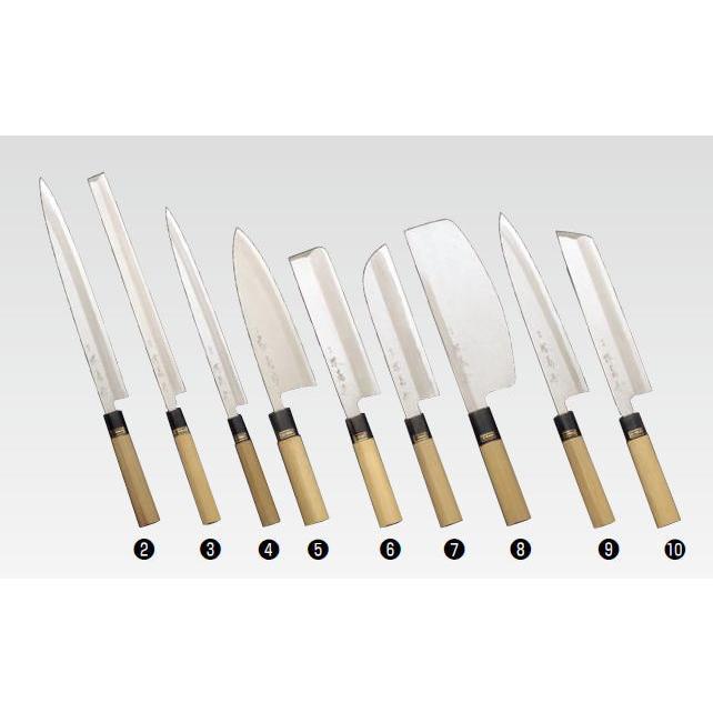 堺菊守 和包丁 銀3 鎌型薄刃(関西型) 180mm【送料無料】 : 厨房