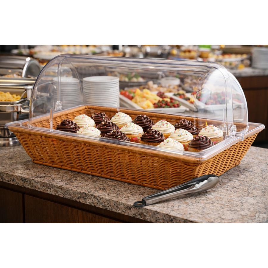 ベーカリーバスケット 籐バスケット カバー付き ディスプレイ かご