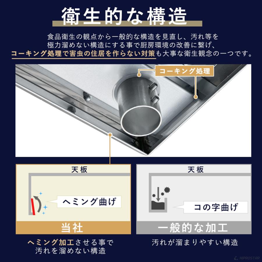 ステンレス 作業台 3段タイプ 業務用 調理台 350×450×800 板厚1.2mm