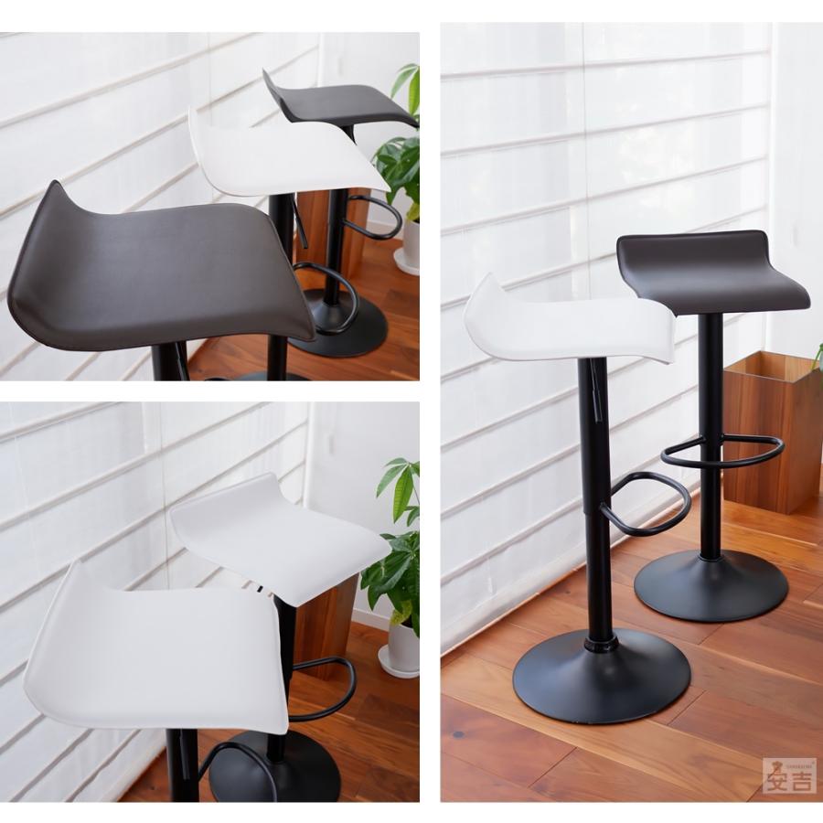 カウンターチェア WY-119 黒脚タイプ バーチェア 昇降式 回転