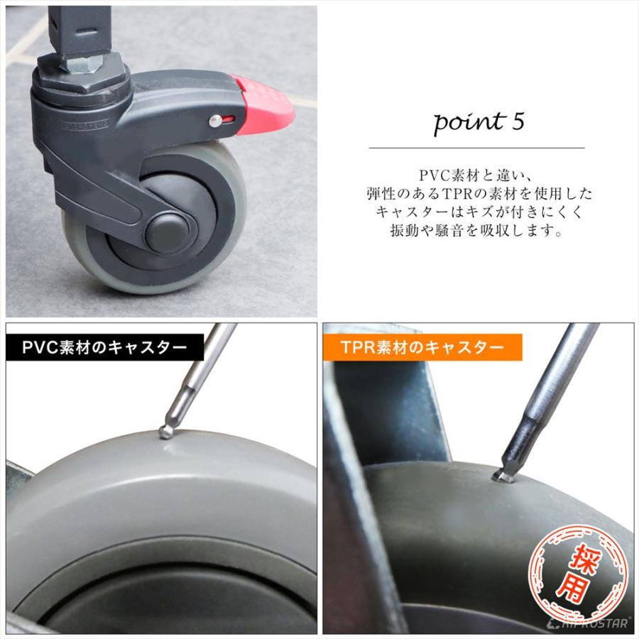 キッチンワゴン 木製 業務用 組立式 3段 (選べる6色)  MKW-BK100A アイアン キャスター付き 店舗用 飲食店 キッチン 頑丈 高級感の画像