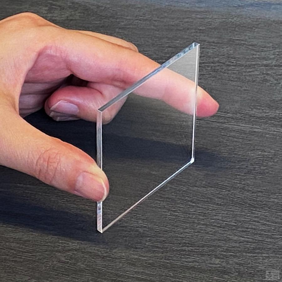 休日アクリル角 [2枚セット] 40×40×2.5mm 正方形 透明 DIY ディスプレイ 板 パーツ 材料 四角型 クリア スクエア 四角形  プレート 材料、資材