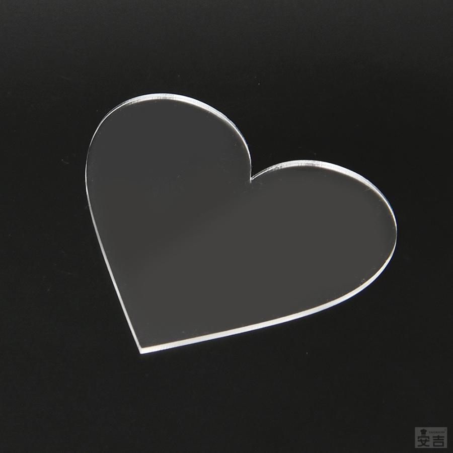 送料無料】アクリル ハート 60mm(6cm)×2.5mm【メール便】クリア 日本製