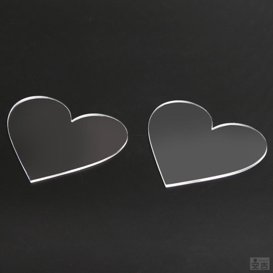 送料無料】アクリル ハート [2枚セット] 40mm(4cm)×2.5mm【メール便