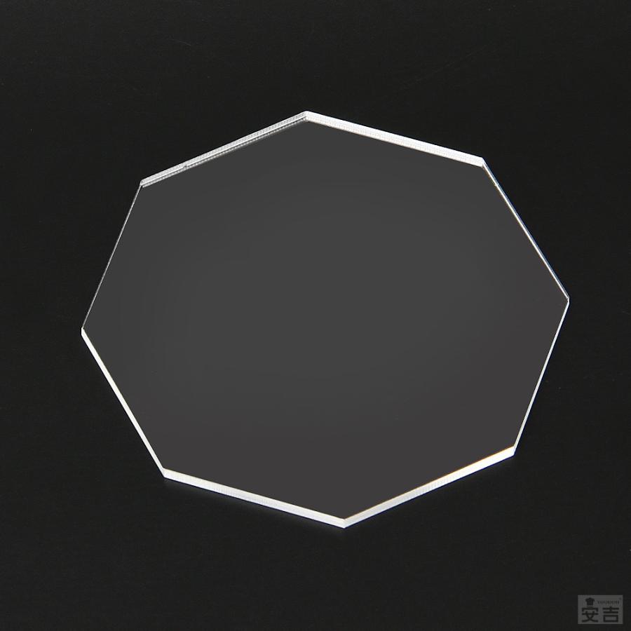 くるくるふとまに　八角形 アクリル製 送料無料】アクリル 八角形 100mm(10cm)×2.5mm【メール便】クリア 日本