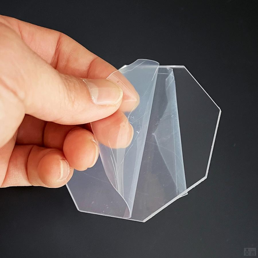 送料無料】アクリル 八角形 [2枚セット] 80mm(8cm)×2.5mm【メール便