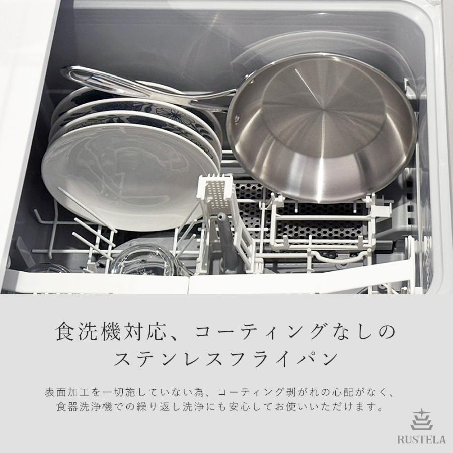 フライパン 28cm IH対応 業務用 ステンレス ラステラ RUSTELA IH/直火