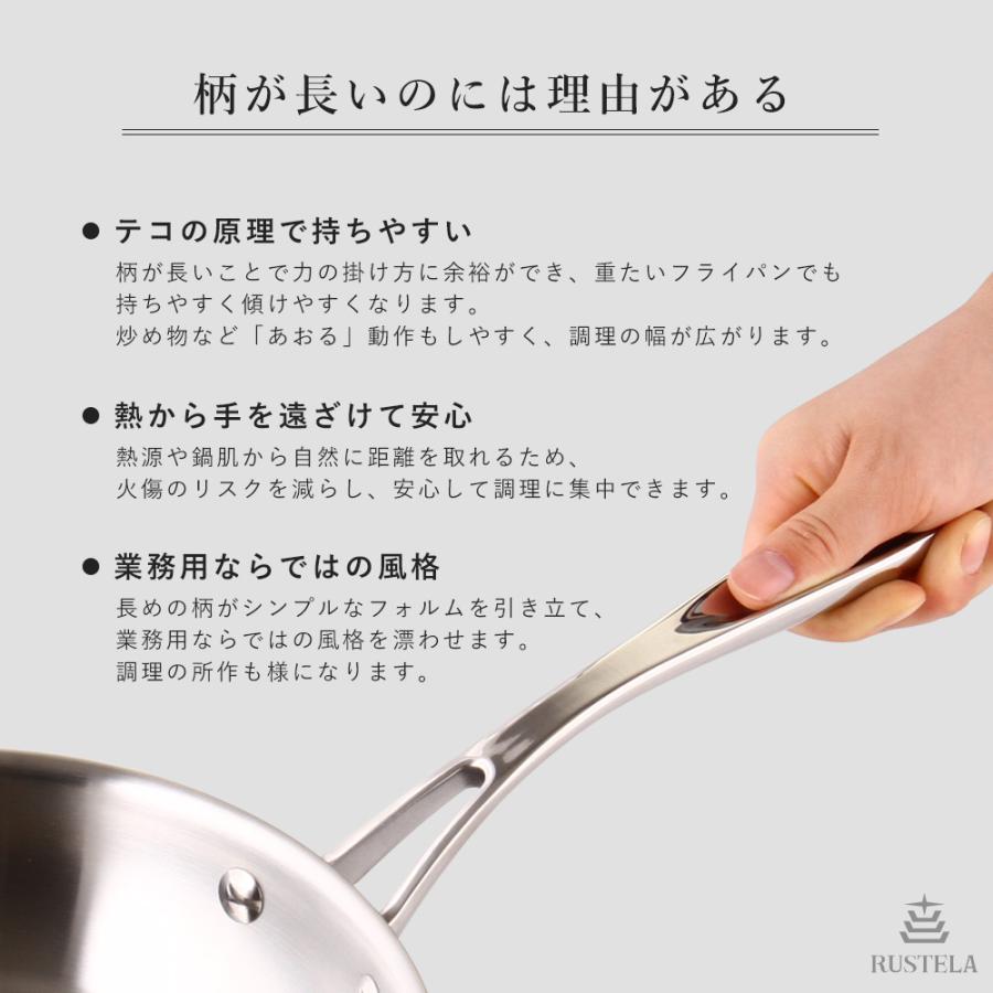 LasterCraft ラスタークラフト　IH,ガス両対応　小フライパン フライパン 26cm IH対応 業務用 ステンレス ラステラ RUSTELA IH/直火