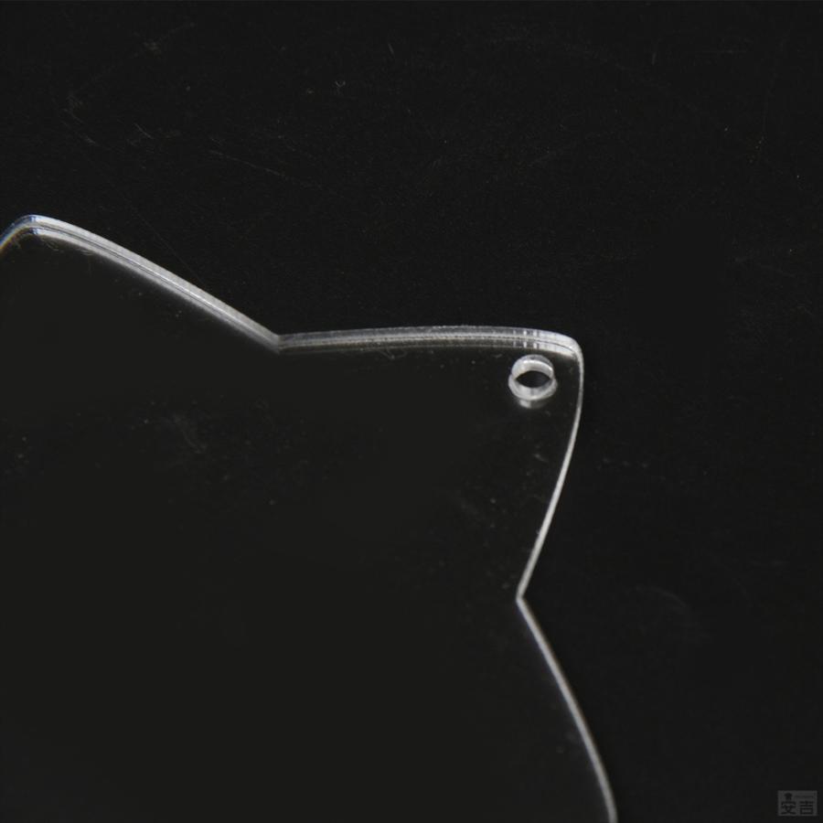 穴有り アクリル 星 [10枚] 8cm 80mm×厚み2.5mm【メール便】クリア