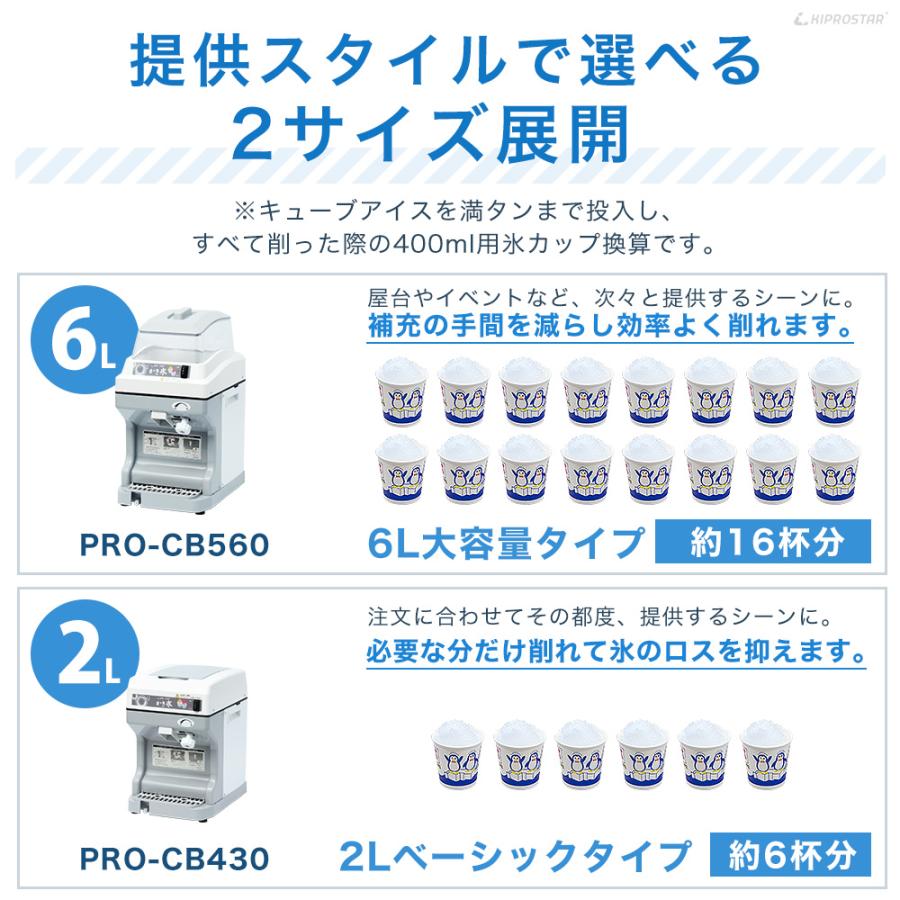 電動 かき氷機 キューブアイススライサー PRO-CB430 業務用 かき氷器