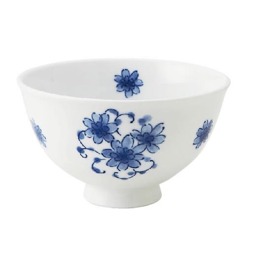 和らく 茶碗 藍染唐草(83JWAKO)【メープル】【おかるのキモチ】【軽量