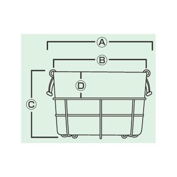 18-8 広巾ザル(手無)43糎