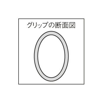 18-8 長柄付ひしゃく楕円グリップ 24cm(3.85L)柄長50cm_1