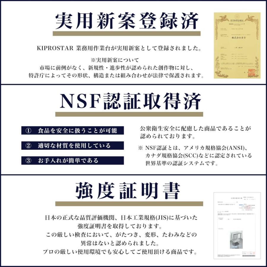 ステンレス作業台 業務用 調理台 900×600×800 板厚1.2mmモデル 90 作業