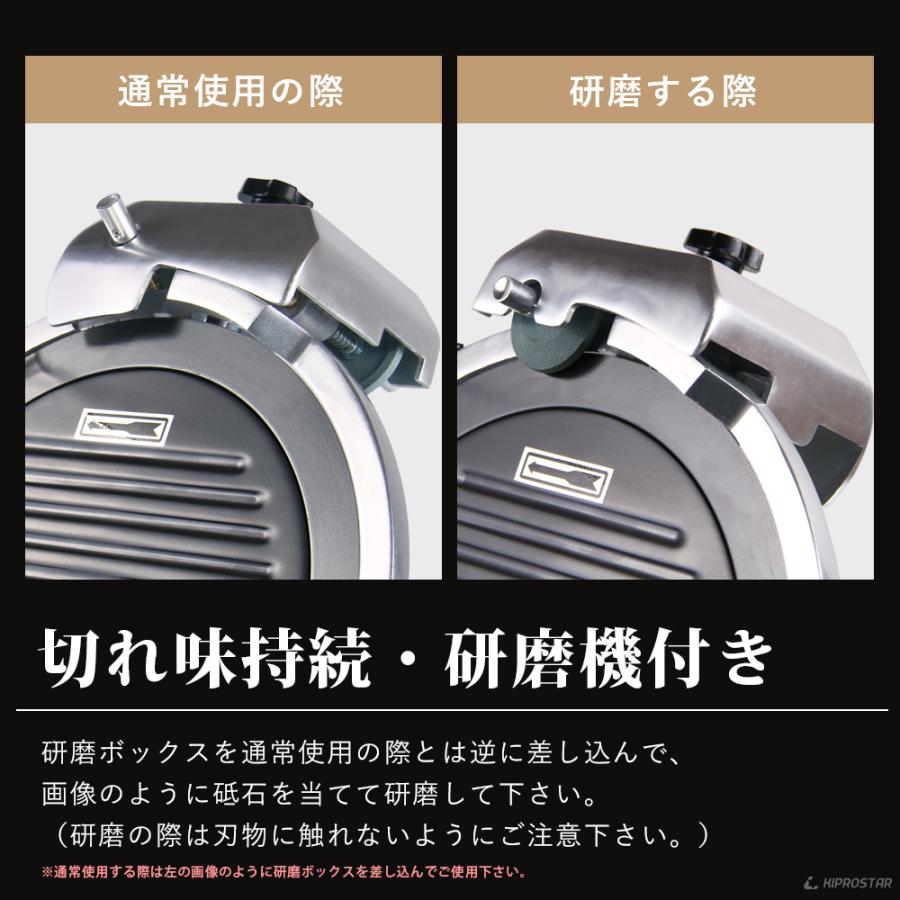 ミートスライサー 生ハムスライサー 漆黒シリーズ 25cm回転刃 業務用