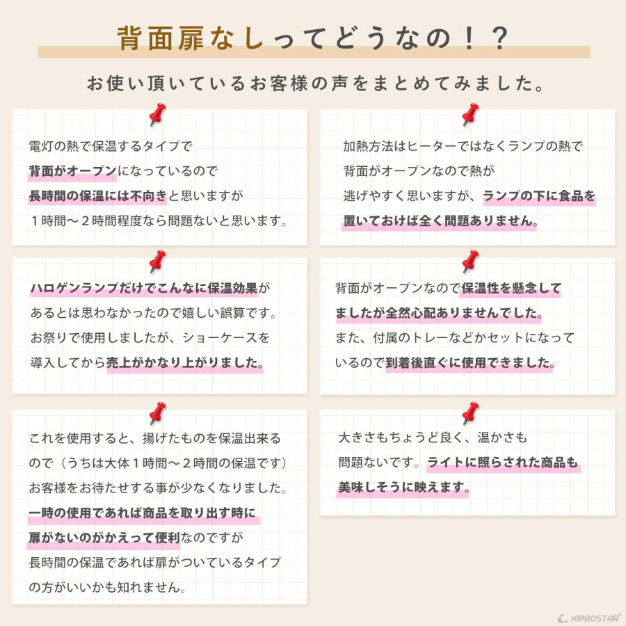 ホットショーケース 業務用 背面オープン PRO-3FG ショーケース 保温