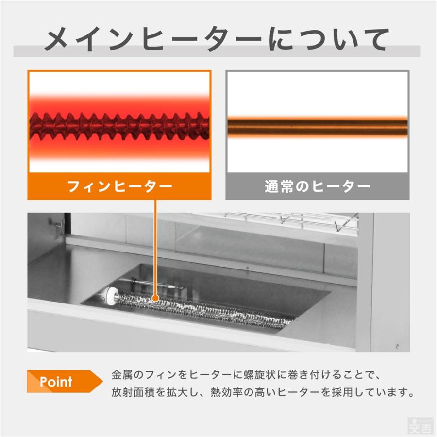 送料無料✨ ホットショーケース PRO-4WSE-C 安吉 ほっとフード 保温器 オールステンレスで衛生的 業務用ホットショーケース PRO-4WSE