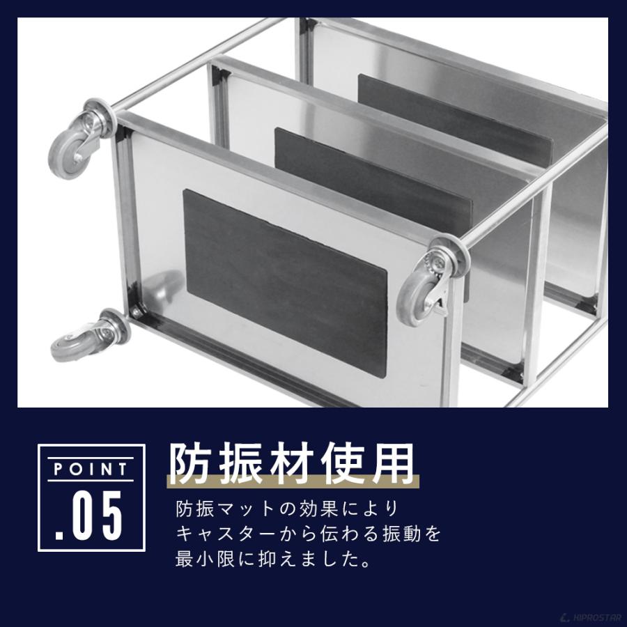 【良品】厨房器具 鉄製 キッチンワゴン キャスター付き 錆びあり 飲食店 家具 キッチンワゴン 3段 棚板780×440 キャスター付き 作業台 配膳車 調理台