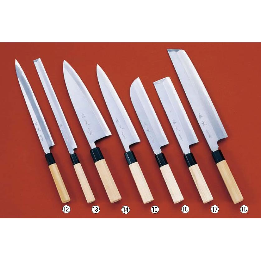 柳刃 包丁 佐文 木製サヤ付き 330mm 【公式通販】