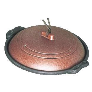 アルミ庵陶板鍋素焼き茶 M10-466 18cm 深型 : 厨房用品 安吉 - 通販