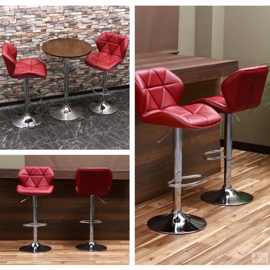 美品】バーチェア バースツール カウンターチェア レッド レトロ