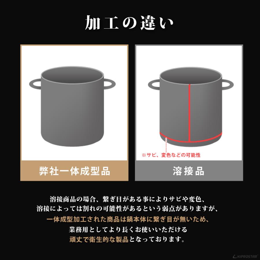 ステンレス寸胴鍋 IH対応 20cm 蓋付 KIPROSTAR 鍋 カレー鍋 スープ