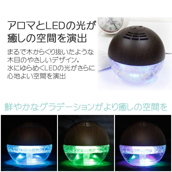 空気清浄機 小型 操作簡単 6畳 450ml アロマウォーター対応 卓上